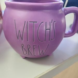 Rae Dunn Witches Brew Purple Ceramic Cauldron MUG